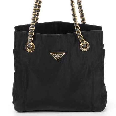 prada black silver bag|Prada chain strap shoulder bags.